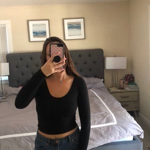 Brandy Melville long sleeve scoop neck